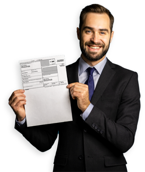 Signing a paystub