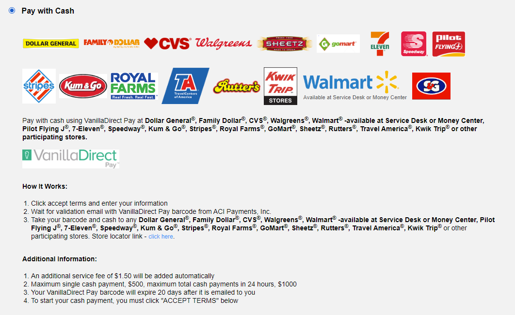 Payment options for 1040-ES