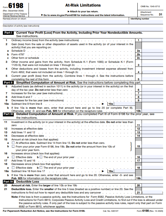 Form 6198