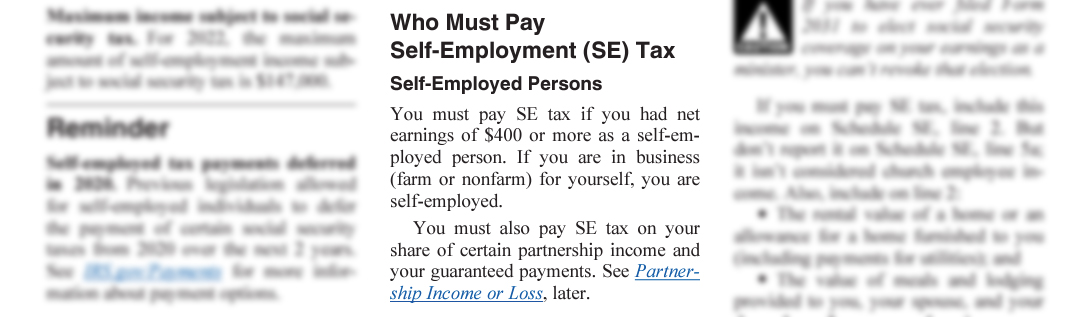 Who must pay self-employment (SE) Tax