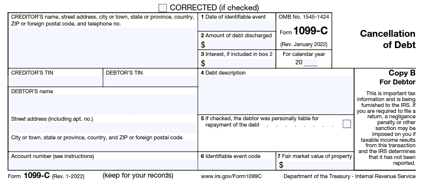 1099-C Form