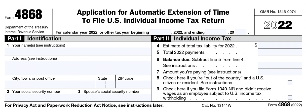 4868 Form
