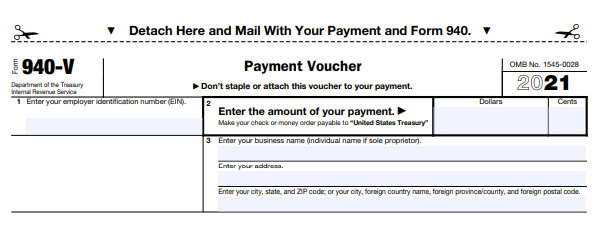 top part of 940 form