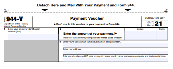 Top part of 944 Form