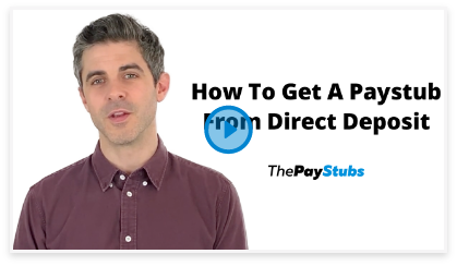 How to get a paystub from direct deposit