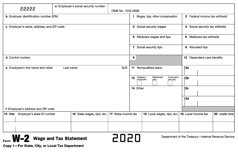 an example of a blank w2 form