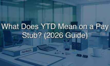 What Does YTD Mean on a Pay Stub? (2026 Guide)