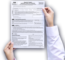 Signing a W-9 Form
